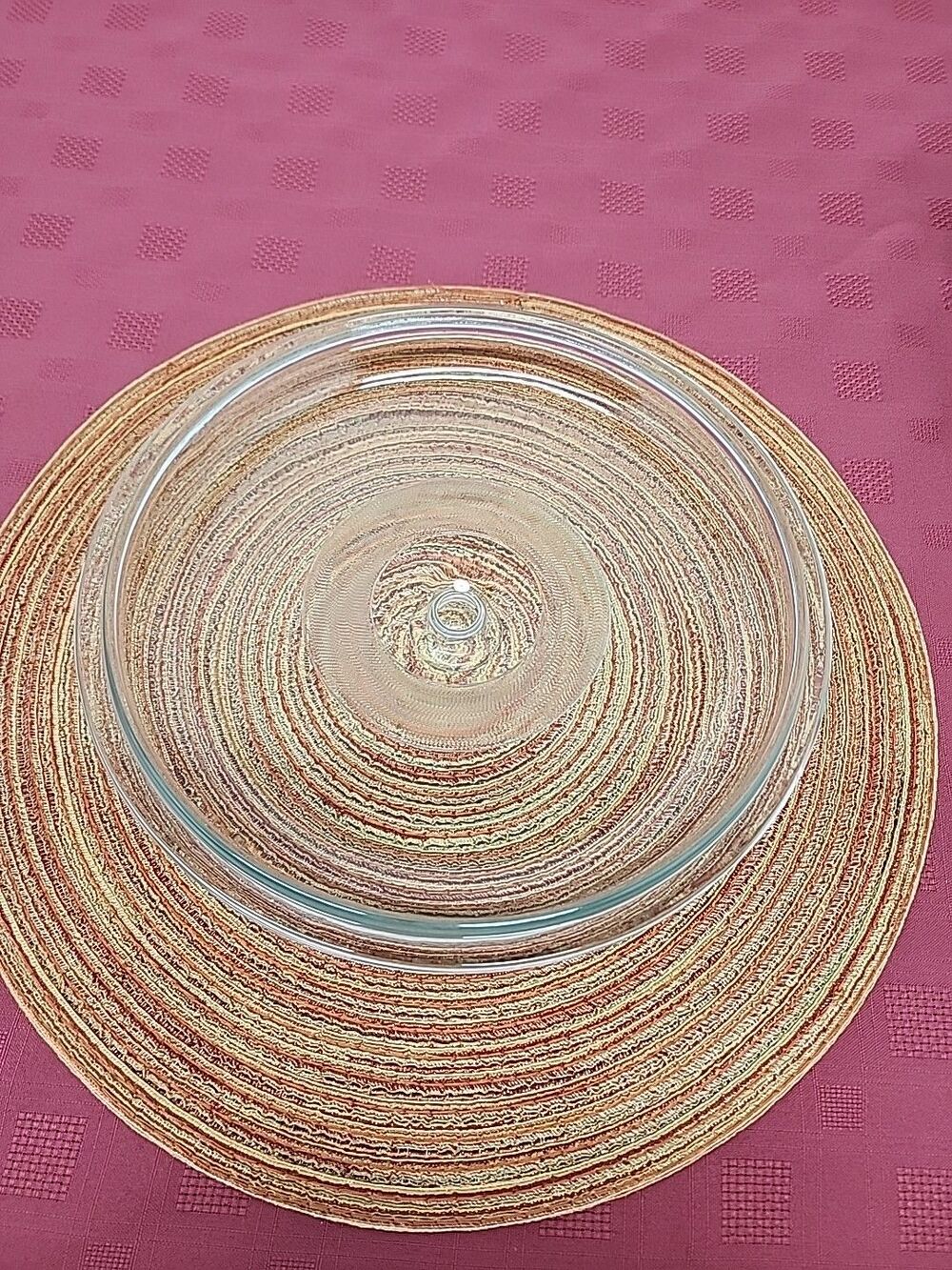 Pyrex Replacement Lid Clear Glass Measures 9.5 In Inner Lip To Inner Lip - Picture 5 of 6